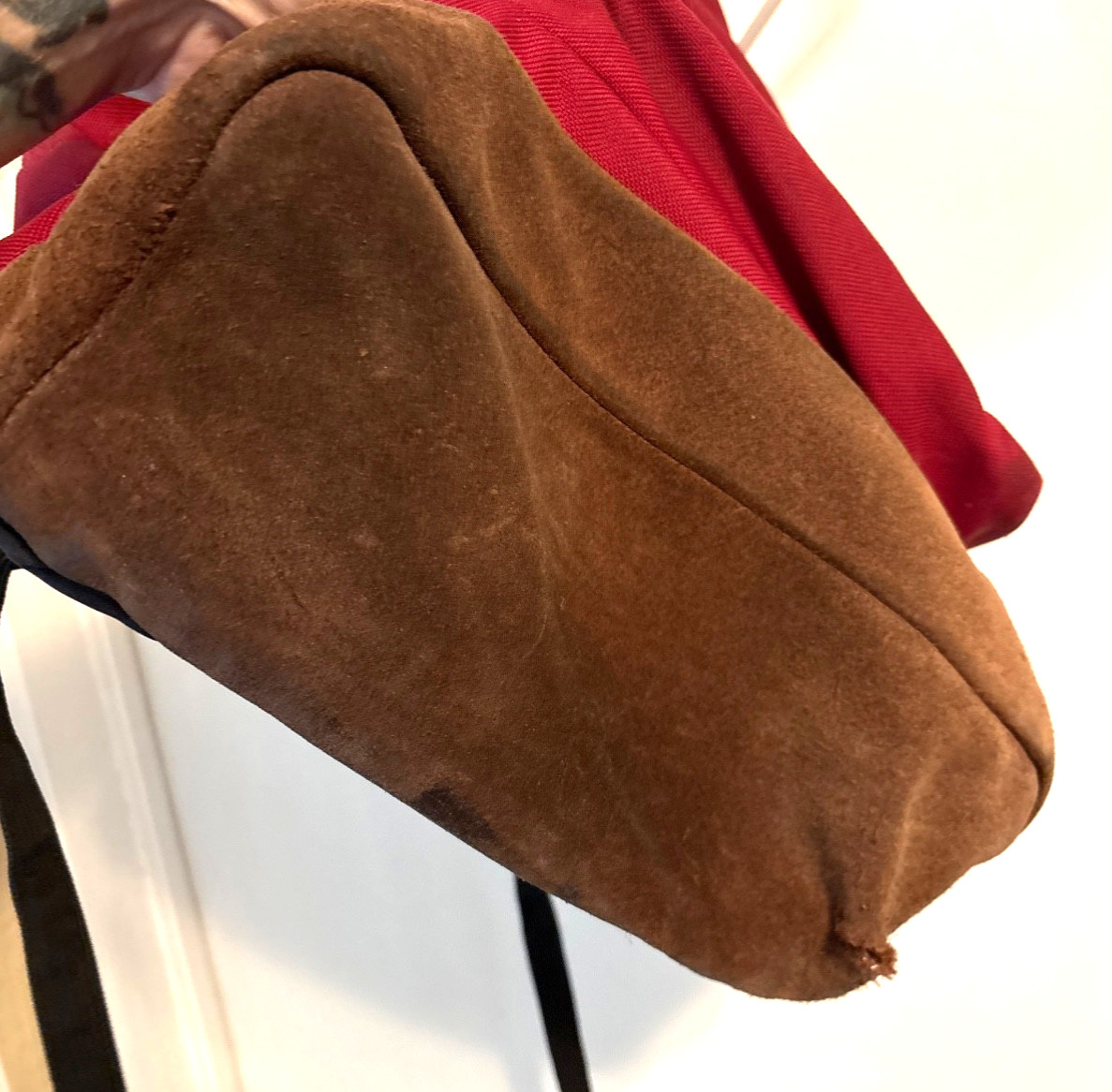 JanSport Right Pack Backpack with Suede Bottom in Burgundy