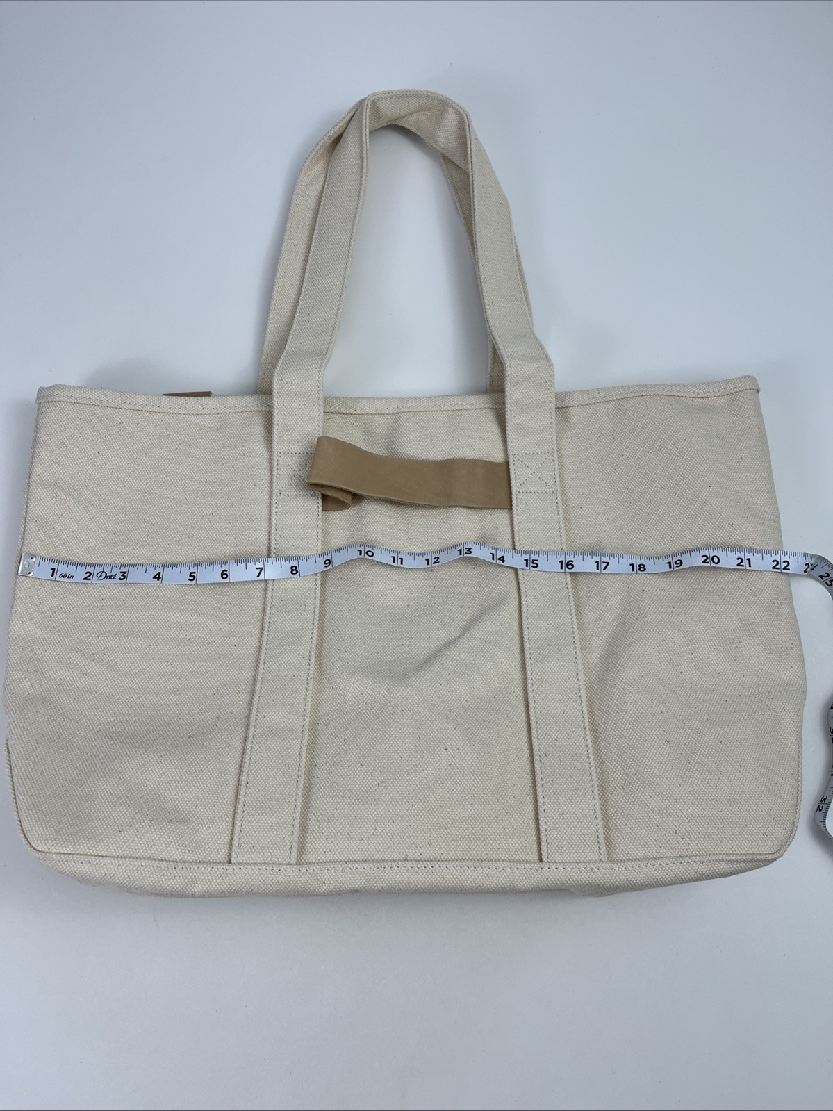 X-Large DULUTH Trading Canvas Travel Bag Weekender Shoulder Tote Beige Cream New