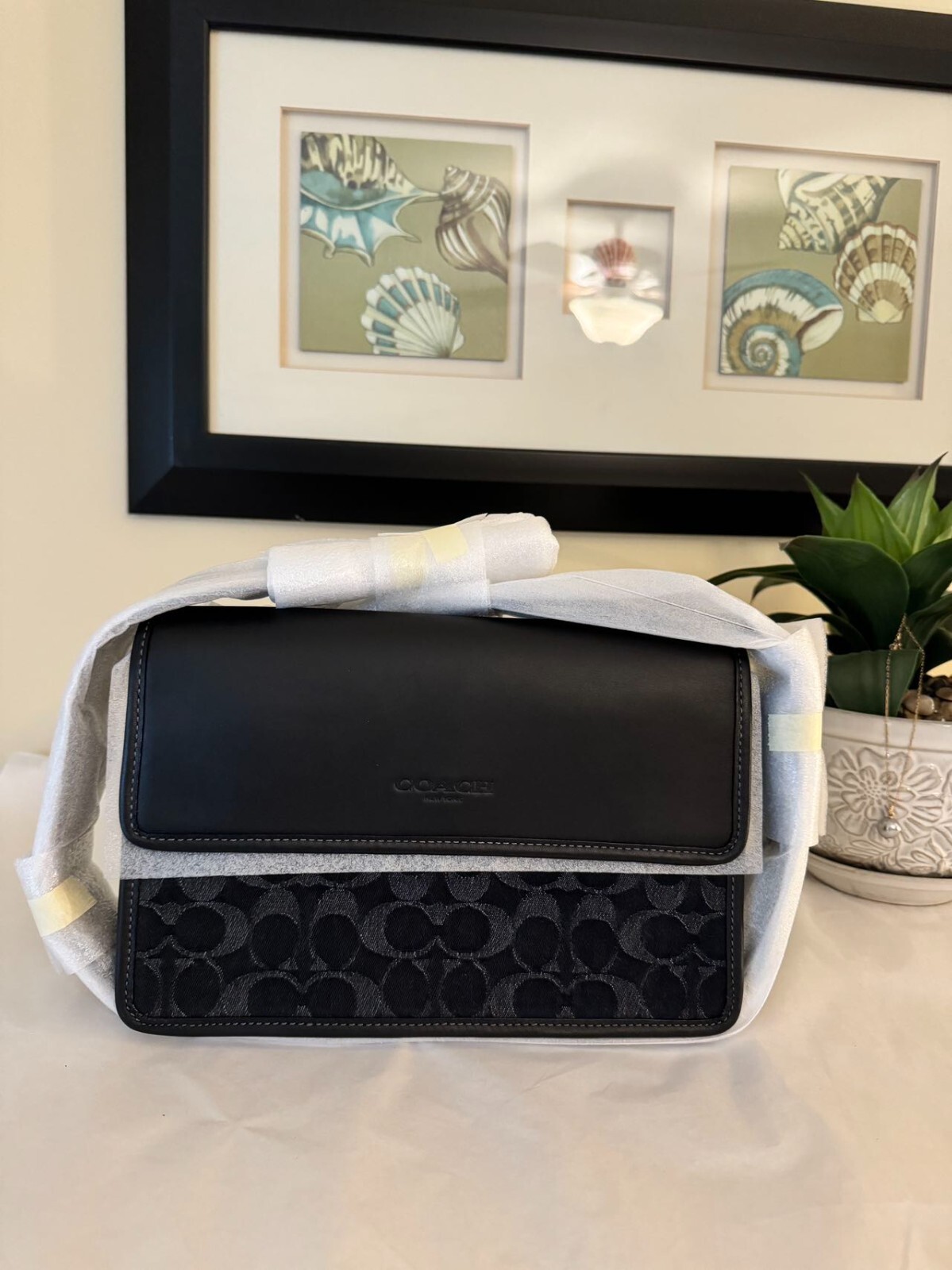 NWT ❤️Coach Turner Flap Crossbody In Signature Denim CQ148