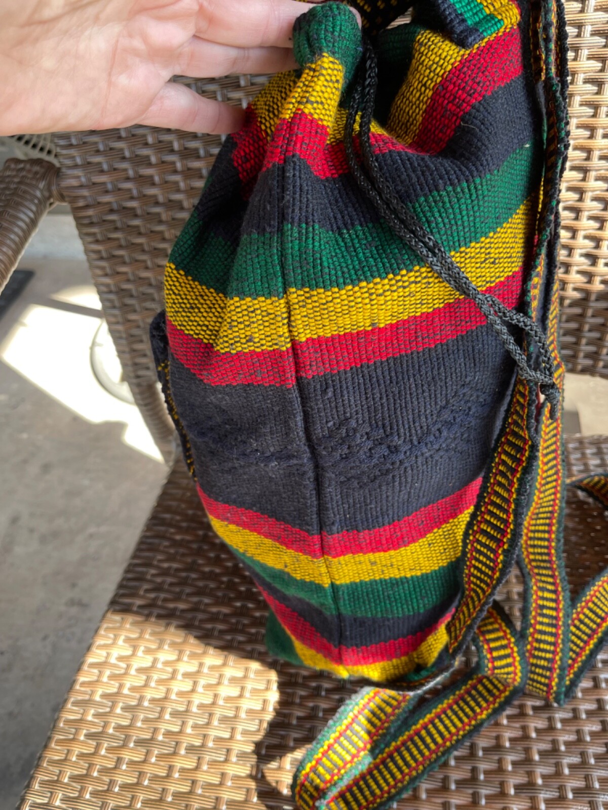 Rasta Tribal Woven New Backpack Sling Travel Bag Mexico Beach Festivals