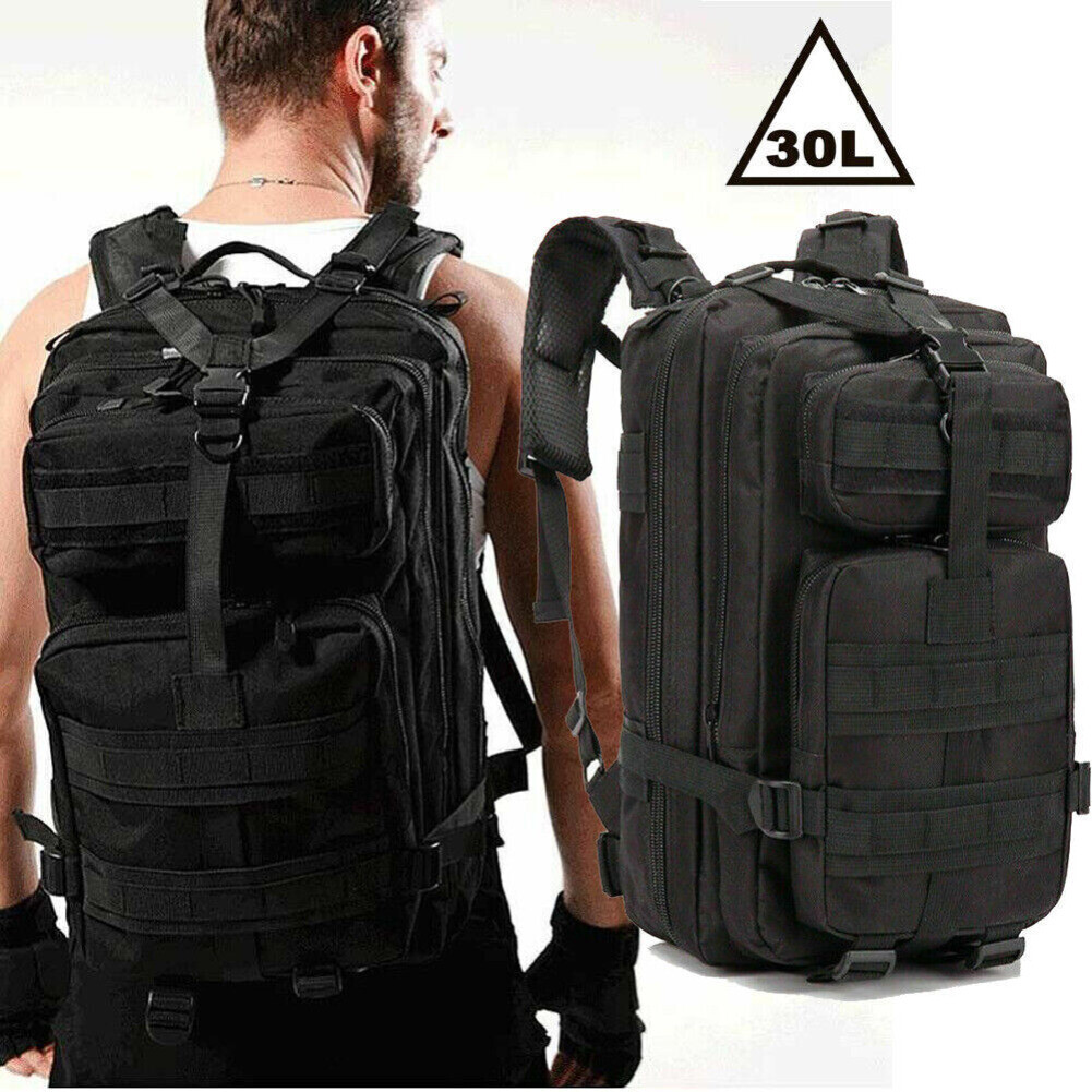 30L Outdoor Military Molle Tactical Backpack Rucksack Camping Hiking Travel Bags