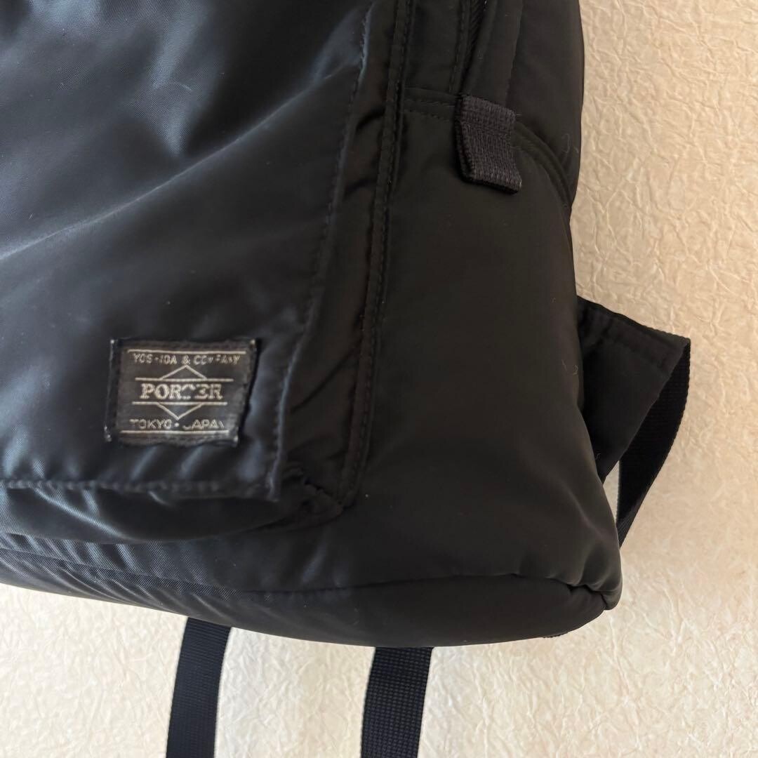 Porter Tanker Backpack Black Nylon Orange Lining Japan Mens Bag 43cm 232