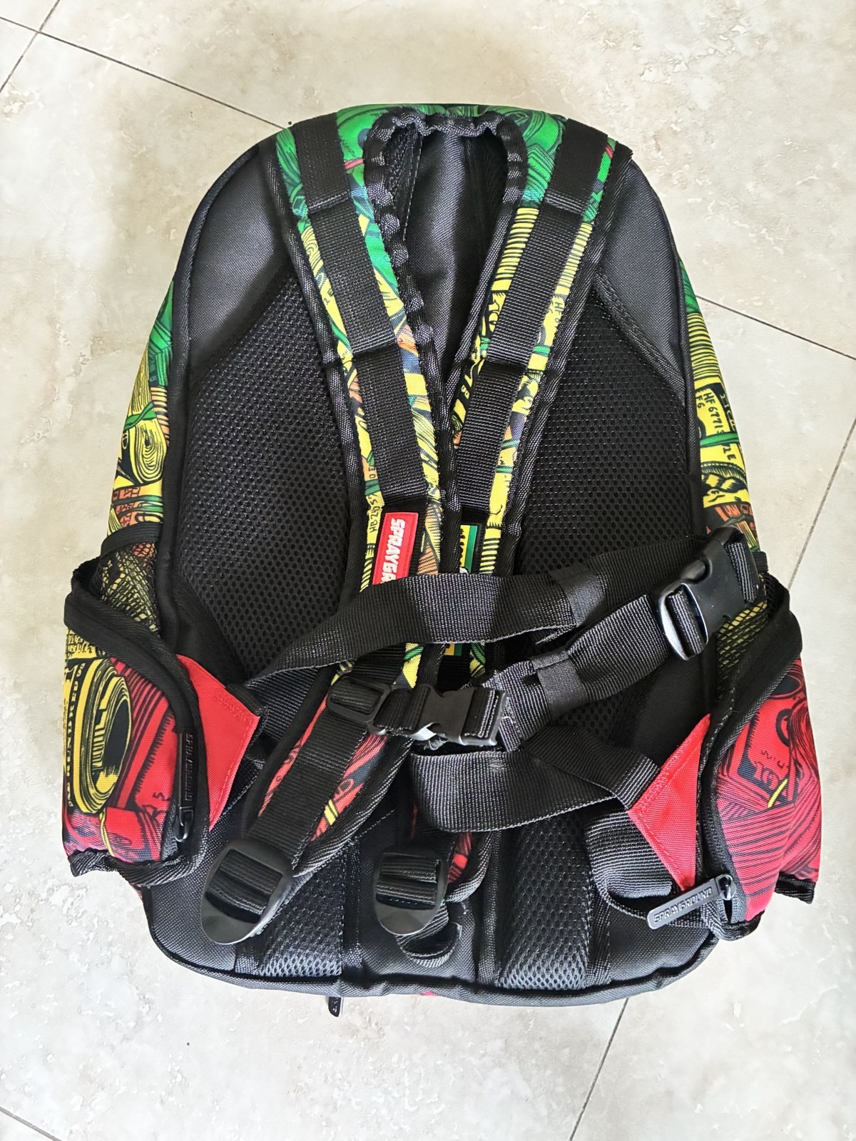 Sprayground Rip Me Open Rasta Money Shark Backpack NWT Laptop Bag Limited New