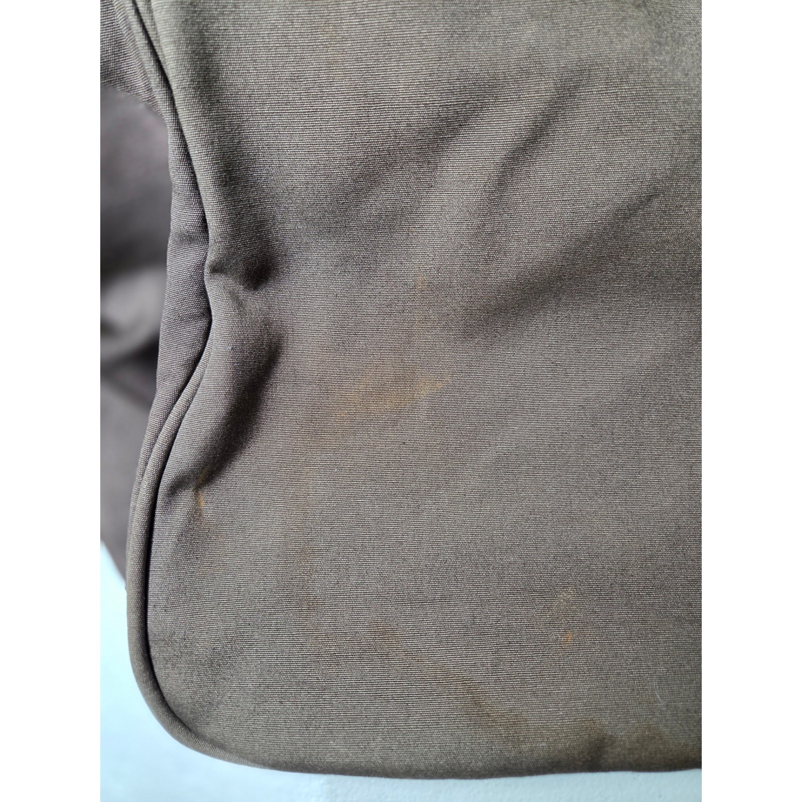 Peter Millar Canvas Duffel Bag Brown Olive Plaid Lining Weekend Travel Gym Bag