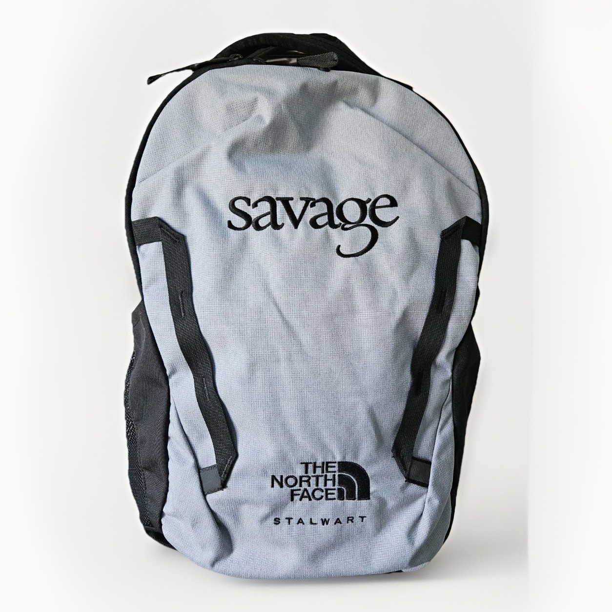 The North Face Backpack Stalwart Savage Logo Gray & Black 26L 15″ Laptop Bag