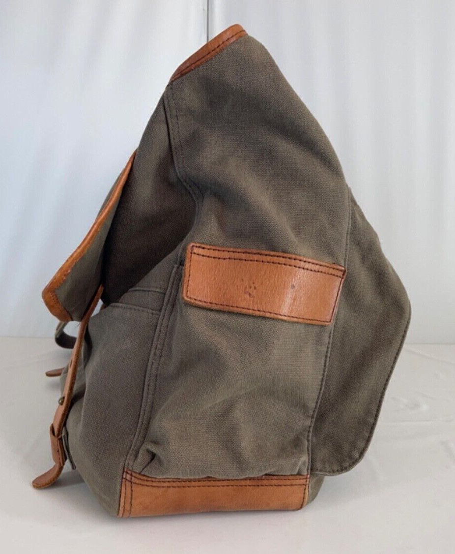 J.Crew Cotton/Leather Duffle bag Olive.