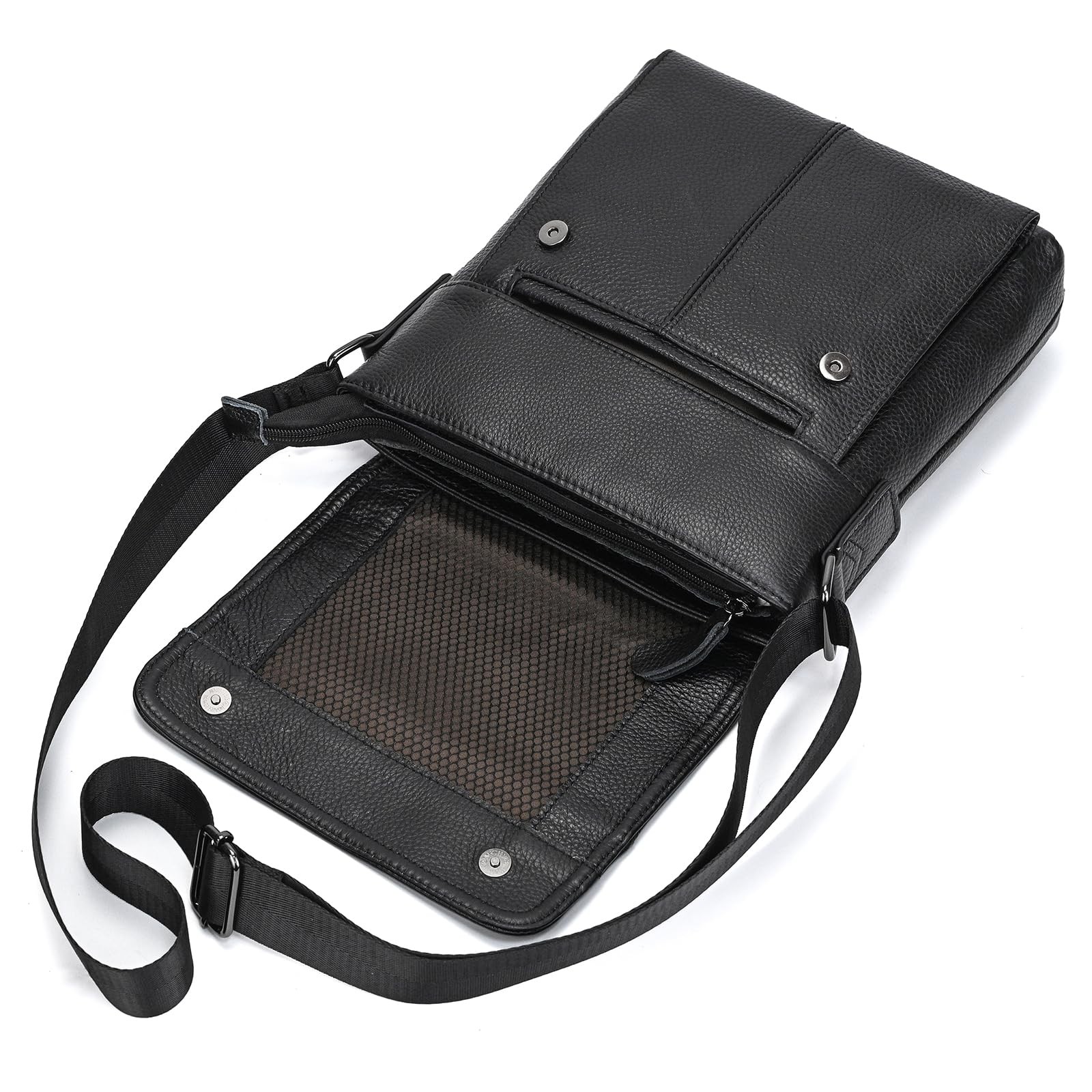 Leather Crossbody Men’s Small Shoulder Bag Vintage Men Bag Cross…