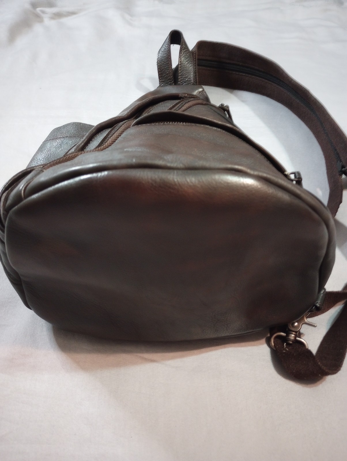 IVTG Genuine Leather Sling Bag Backpack Crossbody Chest Unisex