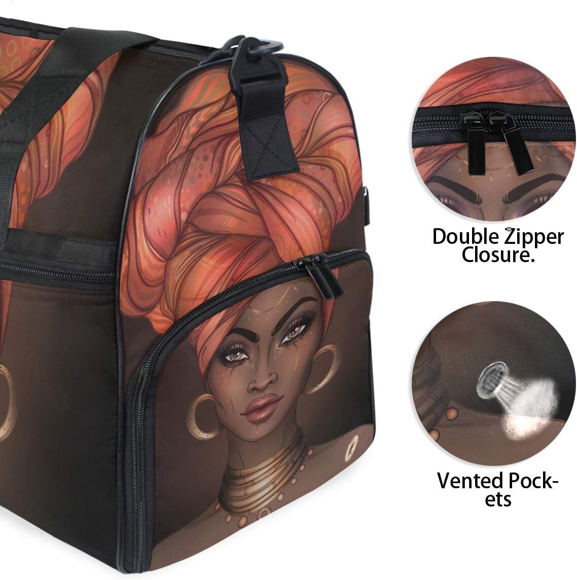 Multicolored African Print Travel Duffel Bag for Men & Women – Lightweight & …