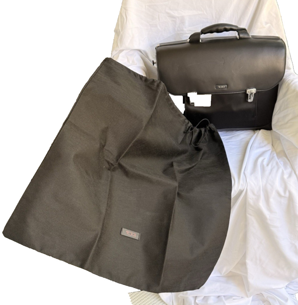 NWT Tumi Formula T Circuit Briefcase 2951DF Leather Nylon Deadstock Complete