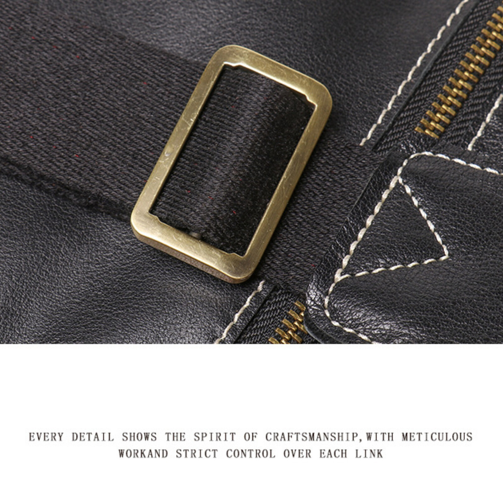 Men’s Leather Crossbody Sling Bag Chest Pack Shoulder Backpack Travel Black