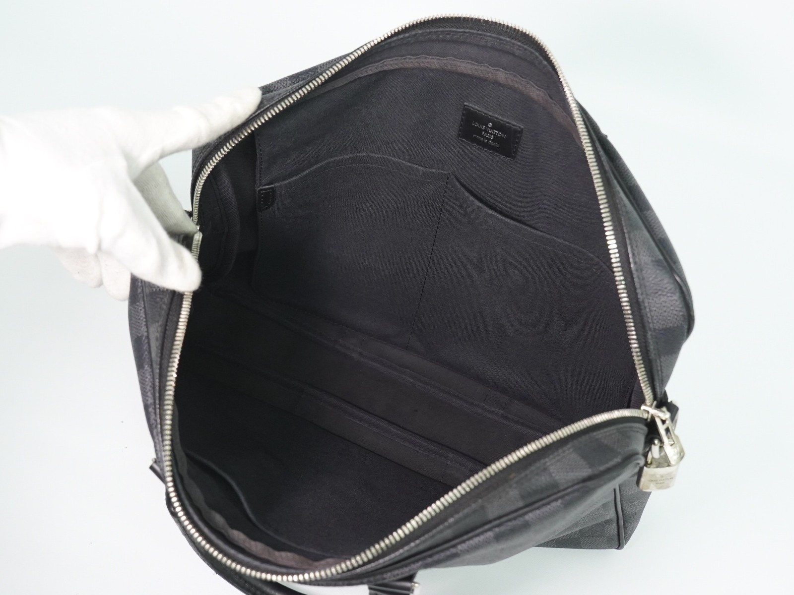 Louis Vuitton Porte Documents Voyage PM N41478 Damier Graphite Business Bag