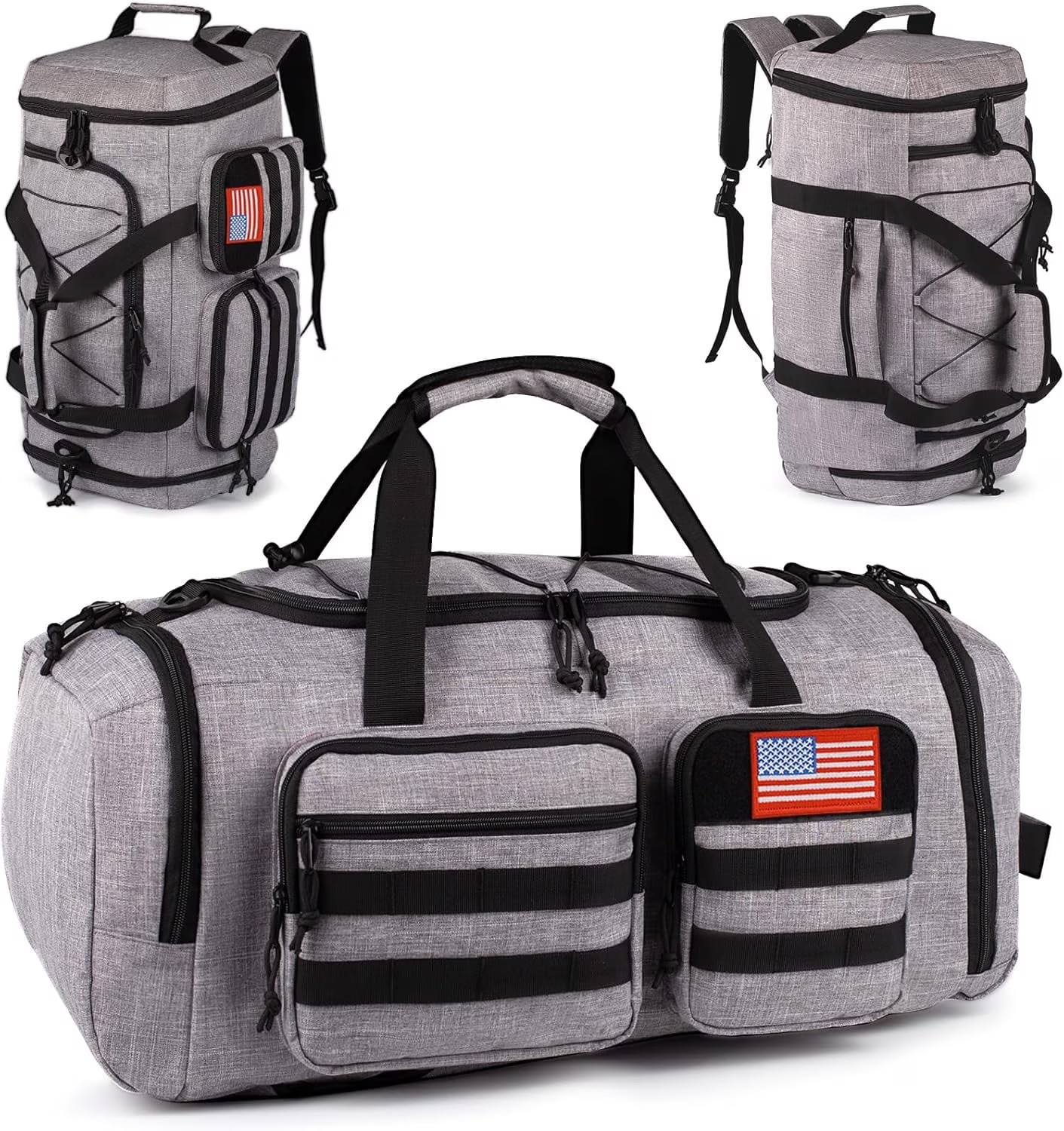 2Pc Travel Duffel Bag Set Waterproof Carry On Weekender w/ Toiletry Bag
