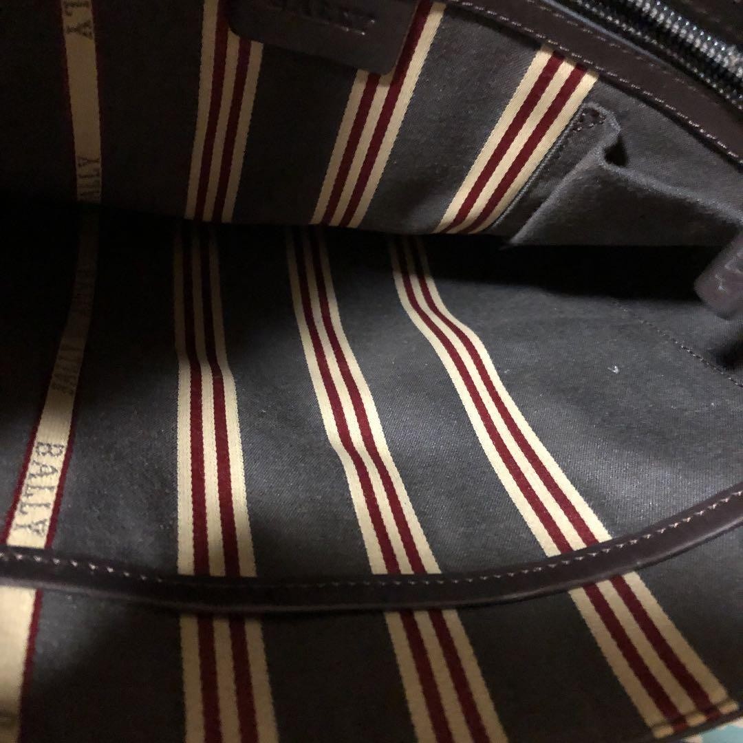 BALLY Authentic Luxury shoulder bag 30×32cm Designer Iconic leather brown