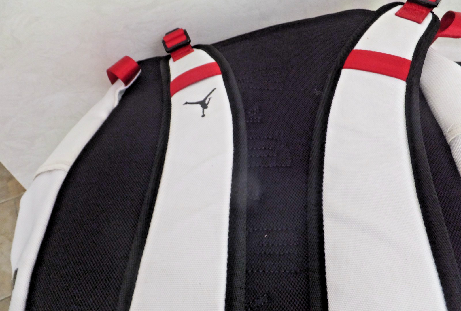 Nike Air Jordan Jumpman Backpack White Black Red 9A0172-001