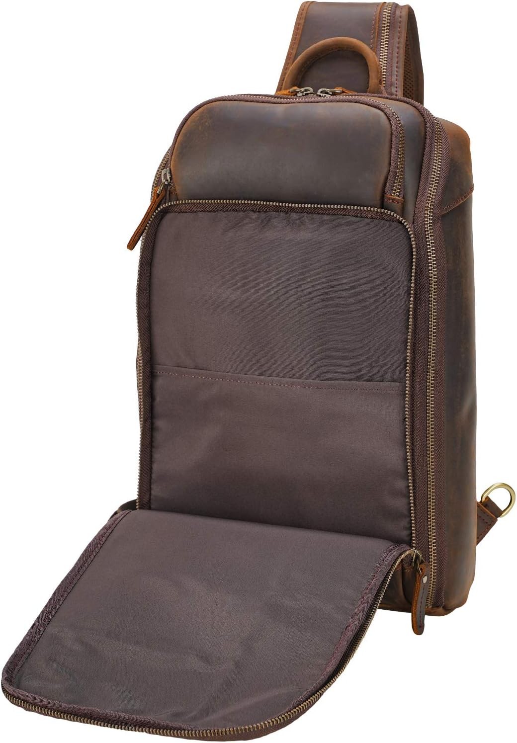 Polare Modern Style Sling Shoulder Bag Men Italian Leather