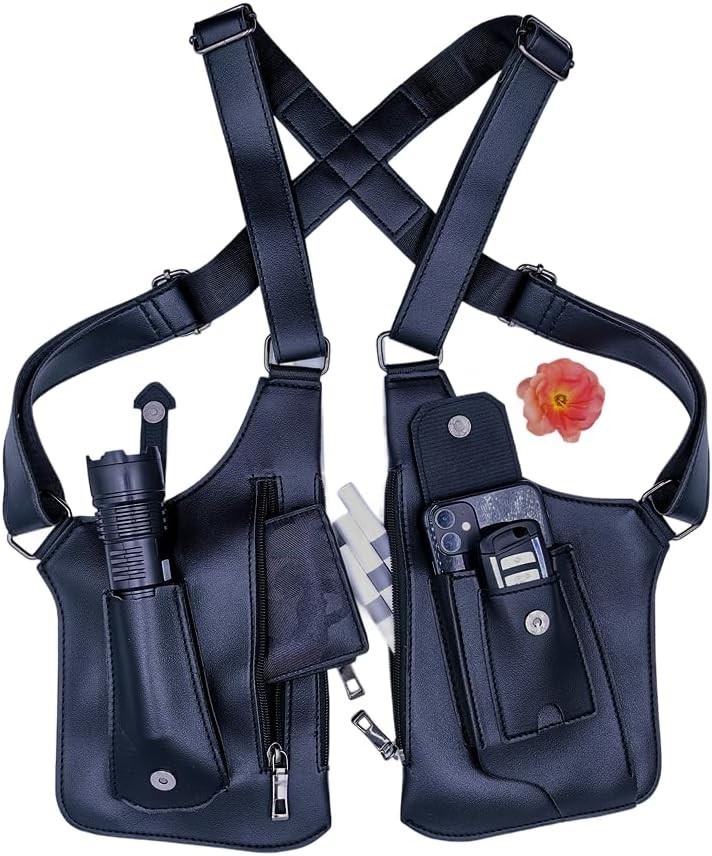 Underarm Anti-Theft Bag, Hidden Shoulder Holster, Double Storage Pouch, Phone Wa