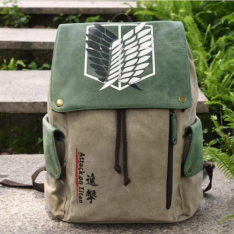 Anime Canvas Backpack Schoolbag