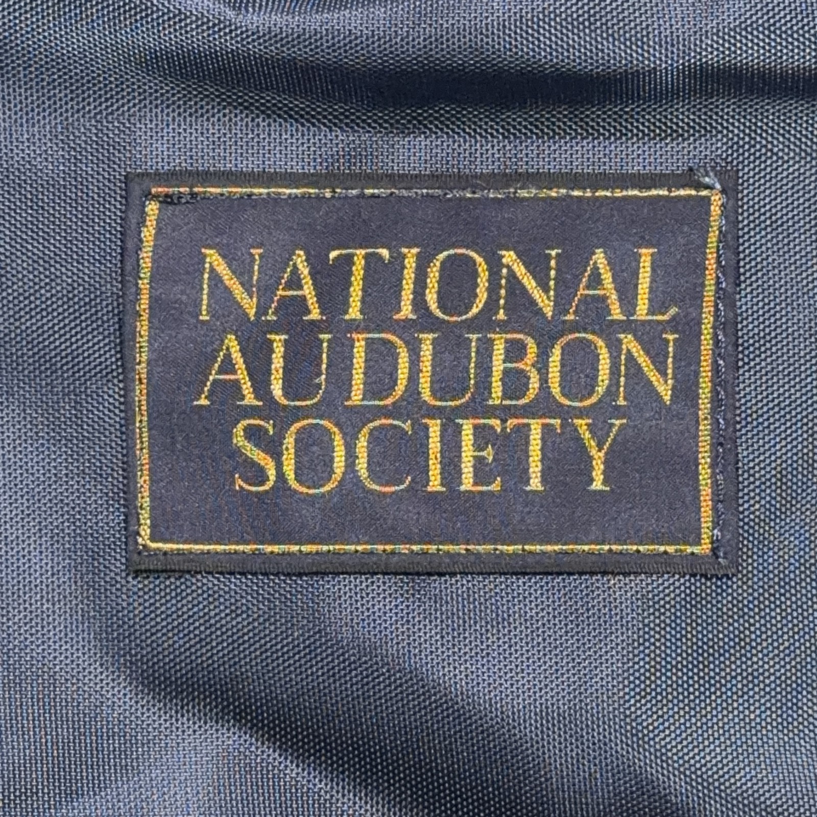 Vintage National Audubon Society Backpack Blue Nylon Bird Nature Outdoor USA 80s