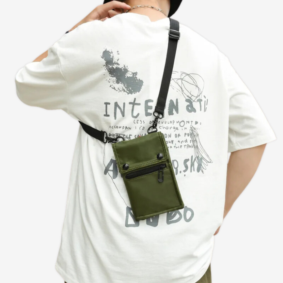 Crossbody Messenger Shoulder Bag Wrist Phone Pouch Case Sports Purse Wallet Men