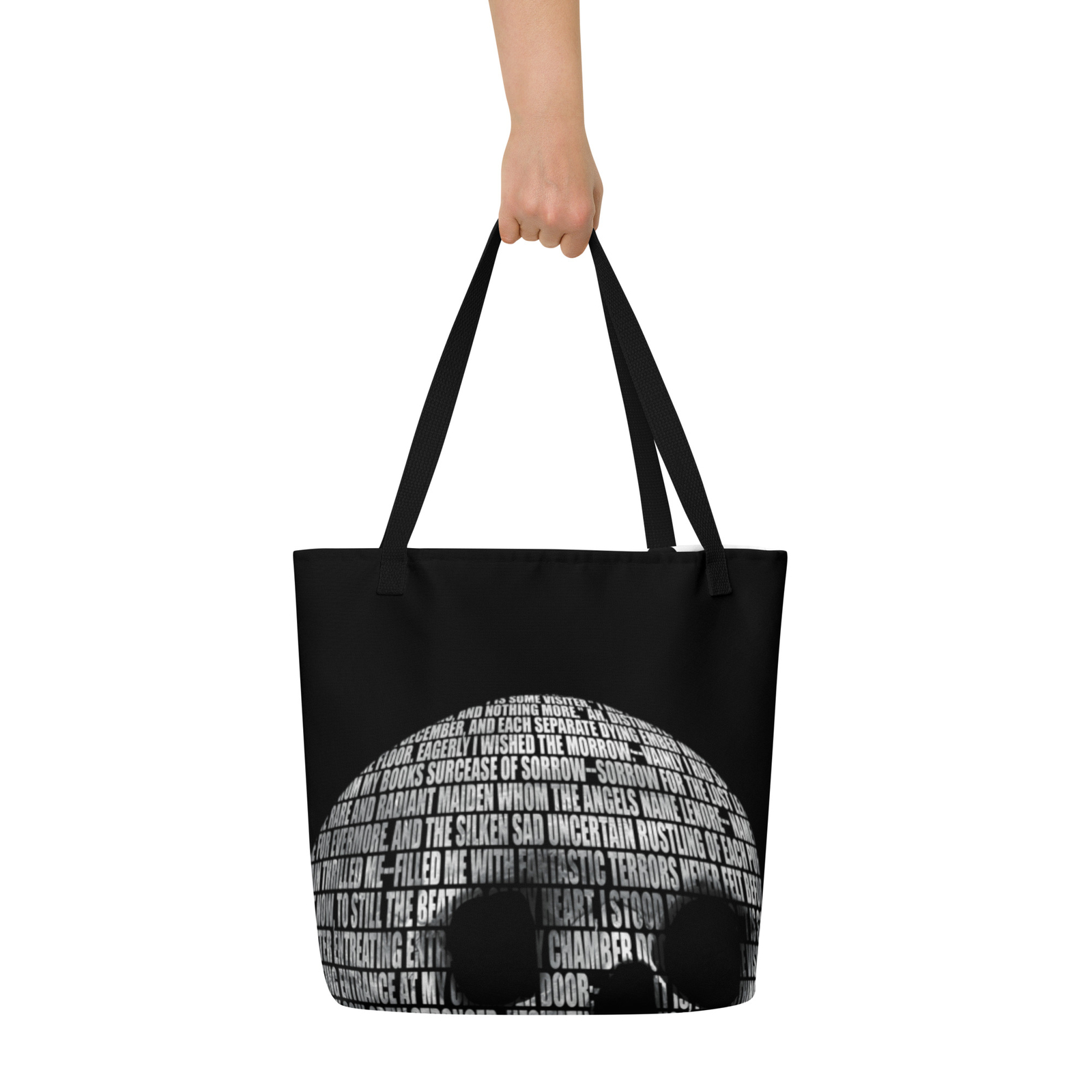 Large Tote Bag Skull of a Thousand Words by Crypt Drip