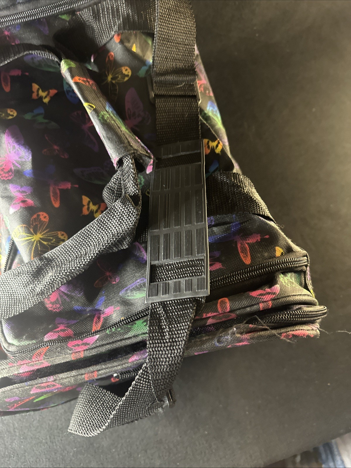 Cool Multicolor Butterfly Duffle Travel Bag 4 Pocket Zipper With Strap