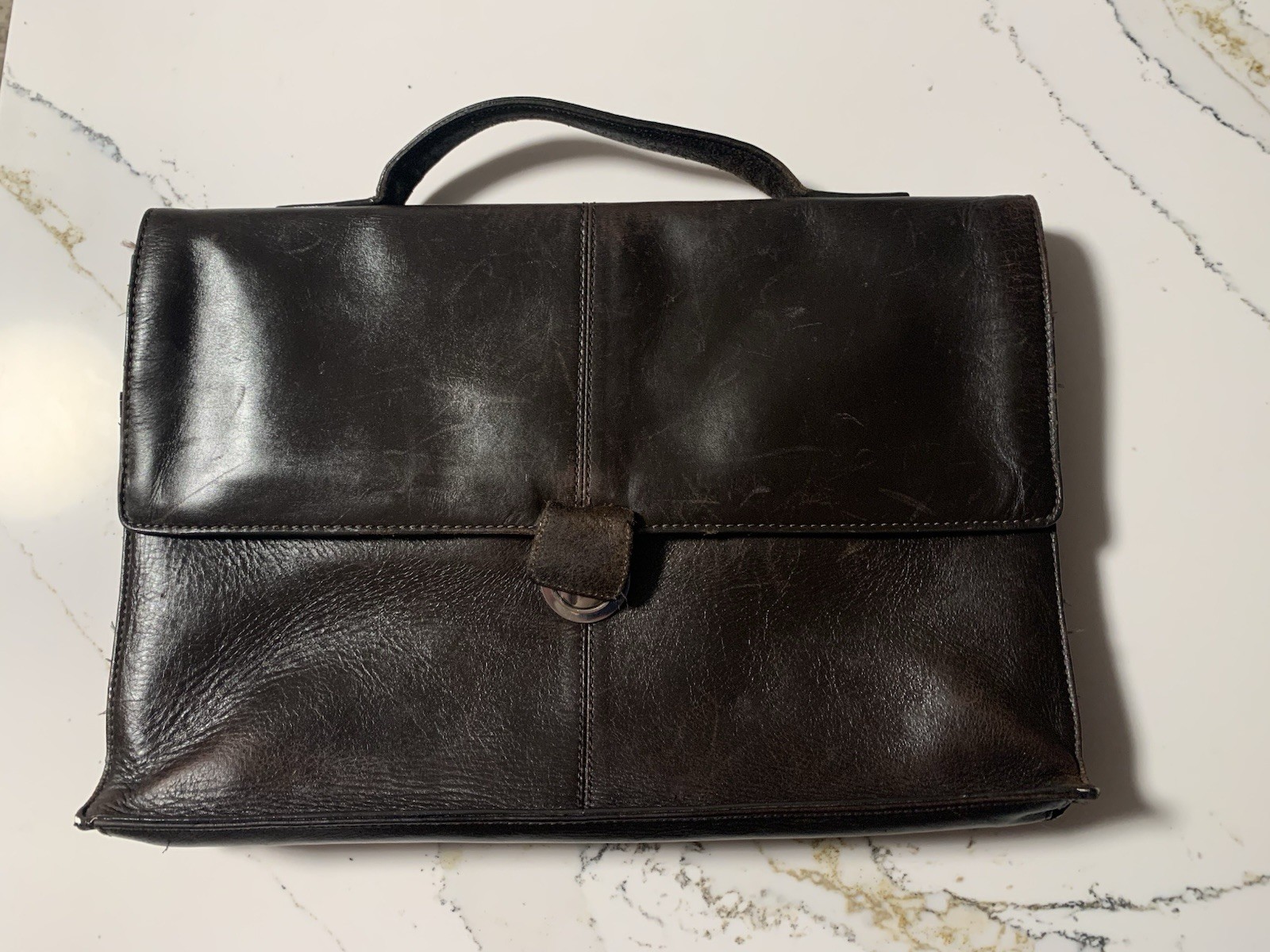 Vintage Cole Haan Dark Brown Briefcase Laptop Bag!