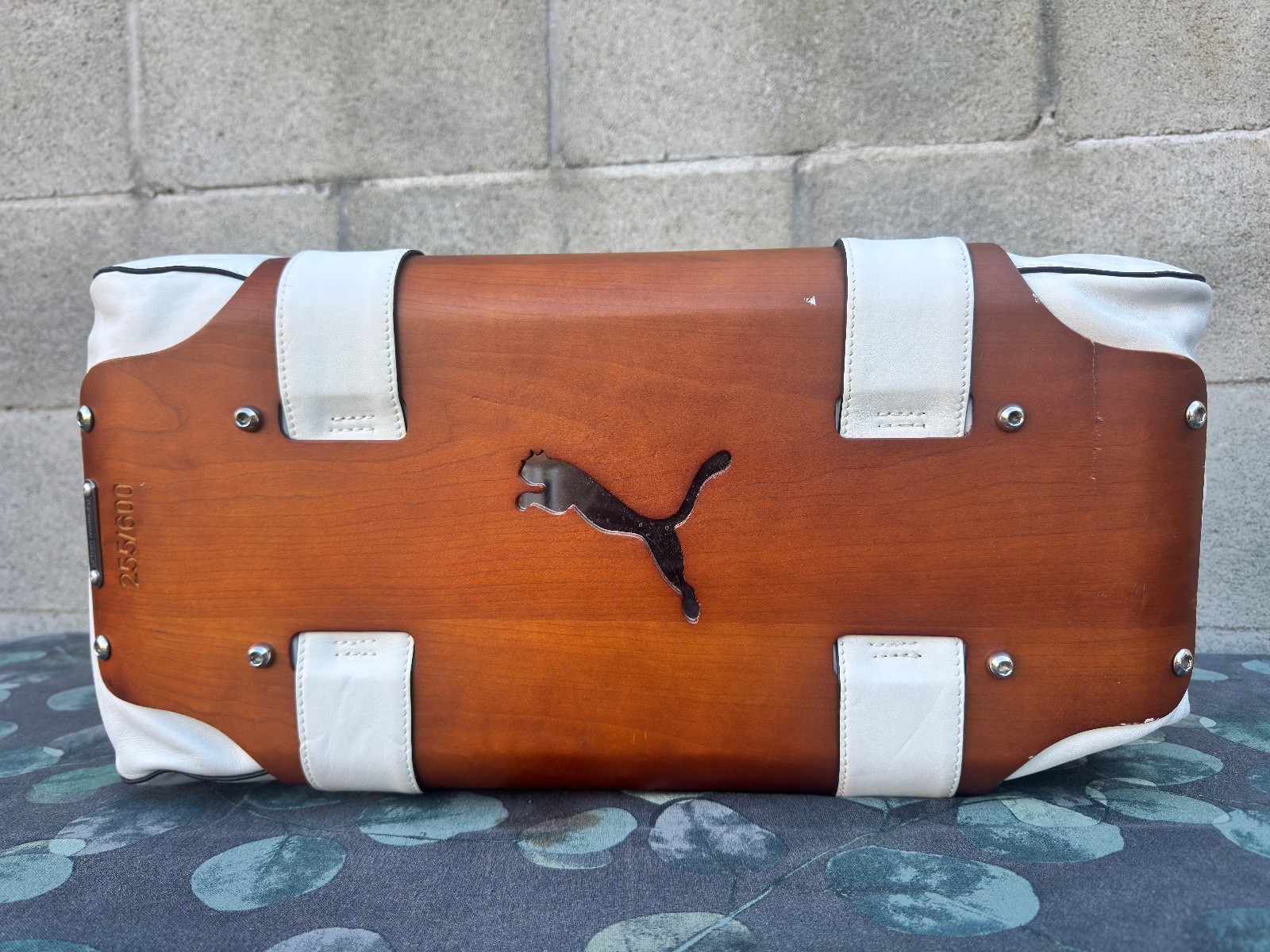 Puma Urban Mobility Wood Panel Bag White Nappa Leather Limited Edition 255/600