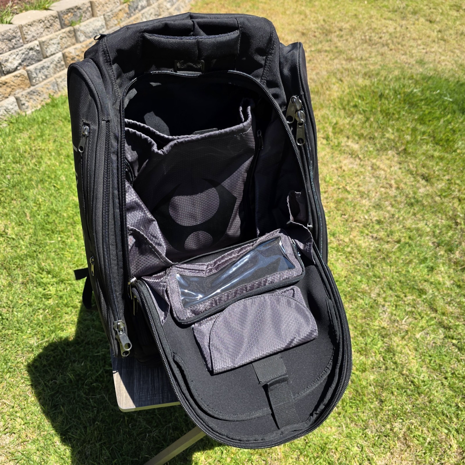 HYLETE icon XL Convertible Black Backpack Expandable Bag Shoe Locker Side Cooler