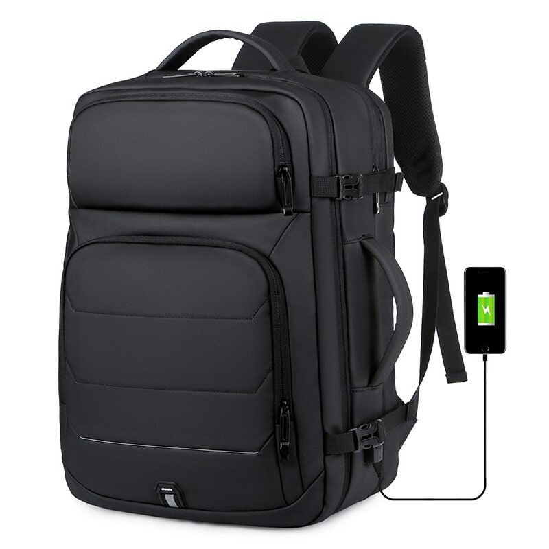 Men’s Business Backpack Expandable 28L To 35L Water-Resistant Fits 17″ Laptop