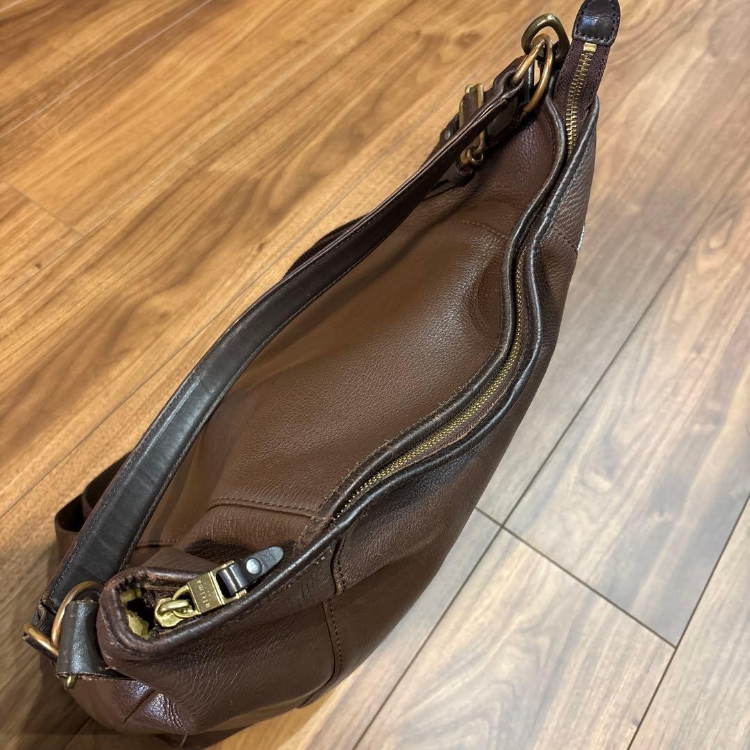 Ultima Tokyo Leather 2WAY Shoulder Bag Brown Men’s Casual Business Authentic