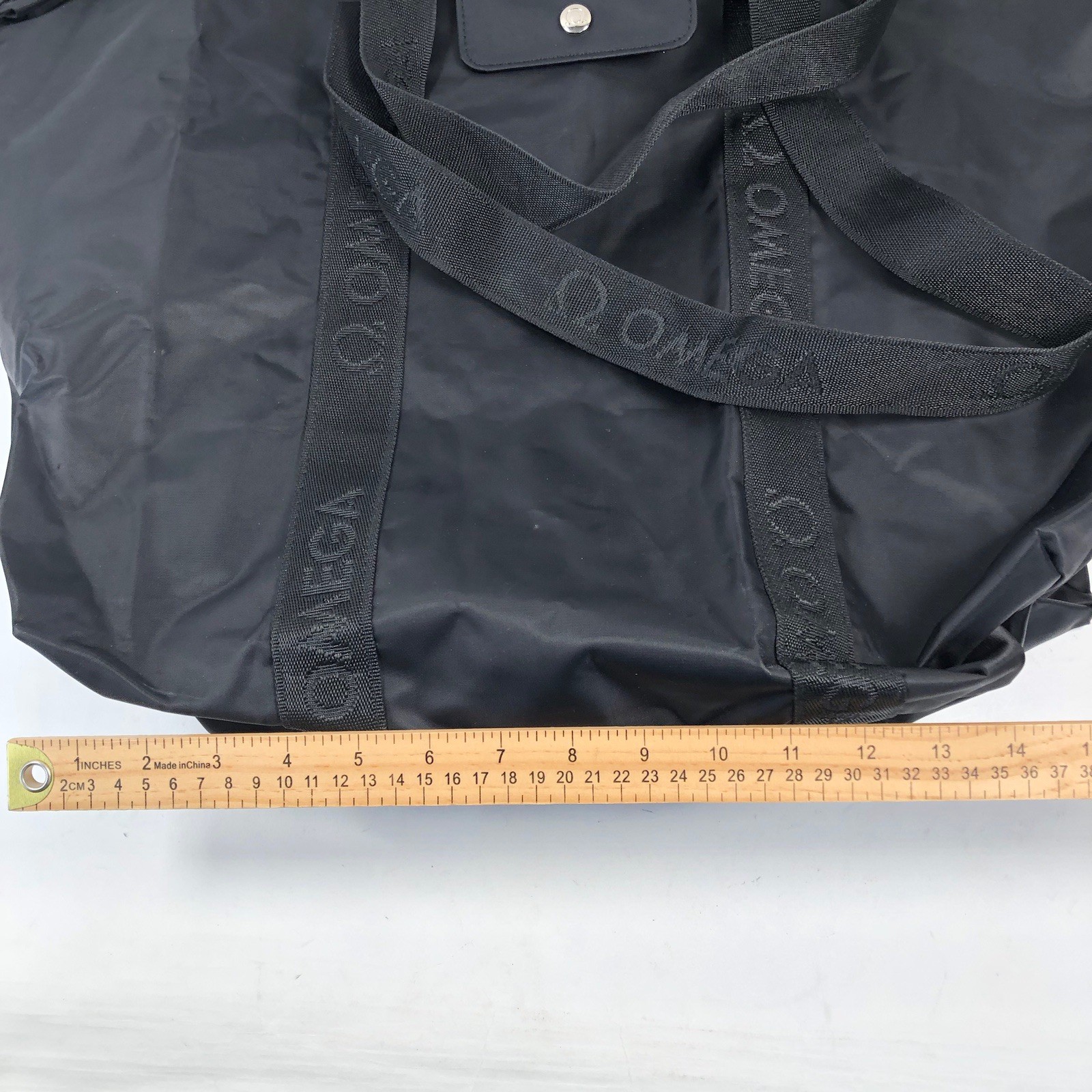 Rare Vintage Omega Speedmaster James Bond Foldable Carry On Duffle Bag Black