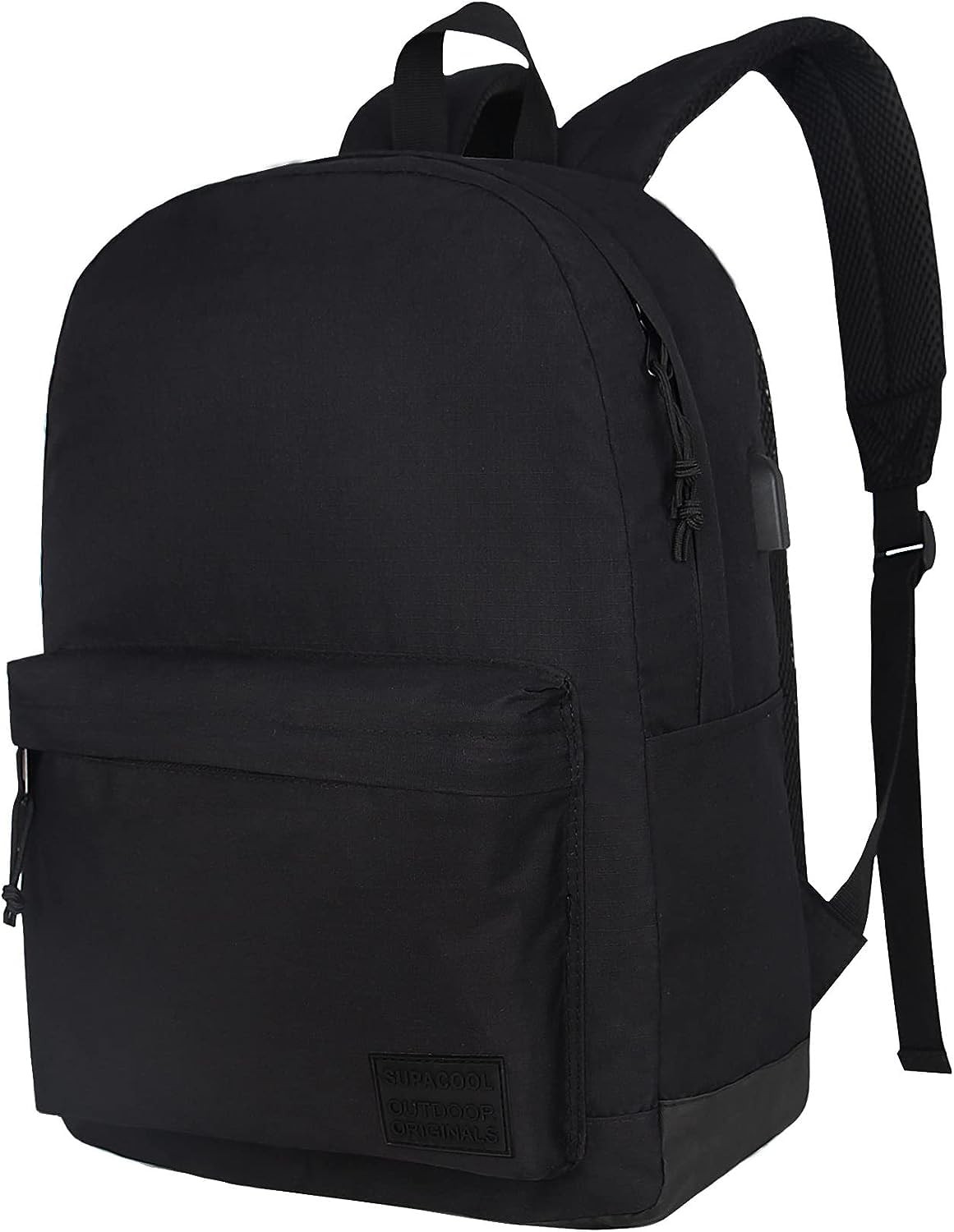 Laptop Backpack for Men and Women, Casual Black Work Collegiate Student Backpack