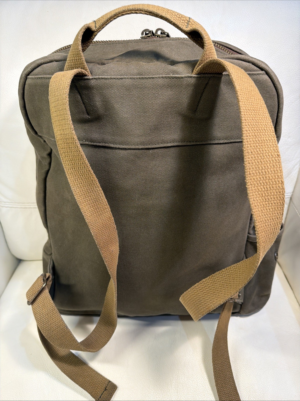 Bradley Mountain Large 17” Waxed Canvas Backpack – Field Tan – Made in the USA