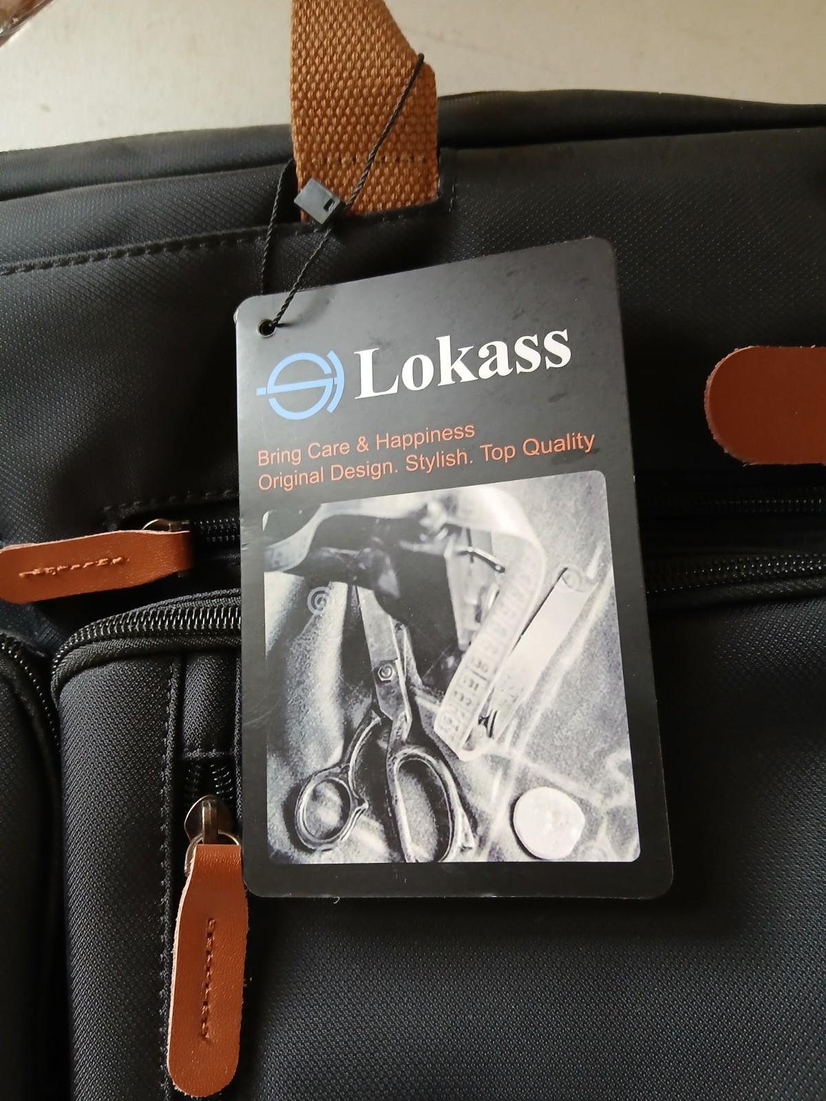 Brand New Lokass Black And Brown Laptop Bag Crossbody Briefcase