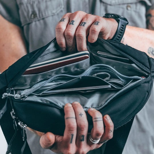 EVERGOODS CIVIC ACCESS SLING 2L Revised Burgundy Sling Bag Ballistic Nylon