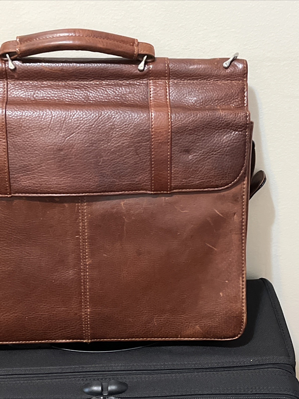 Wilsons Leather Messenger Bag Briefcase Laptop Shoulder Bag – Brown, EUC