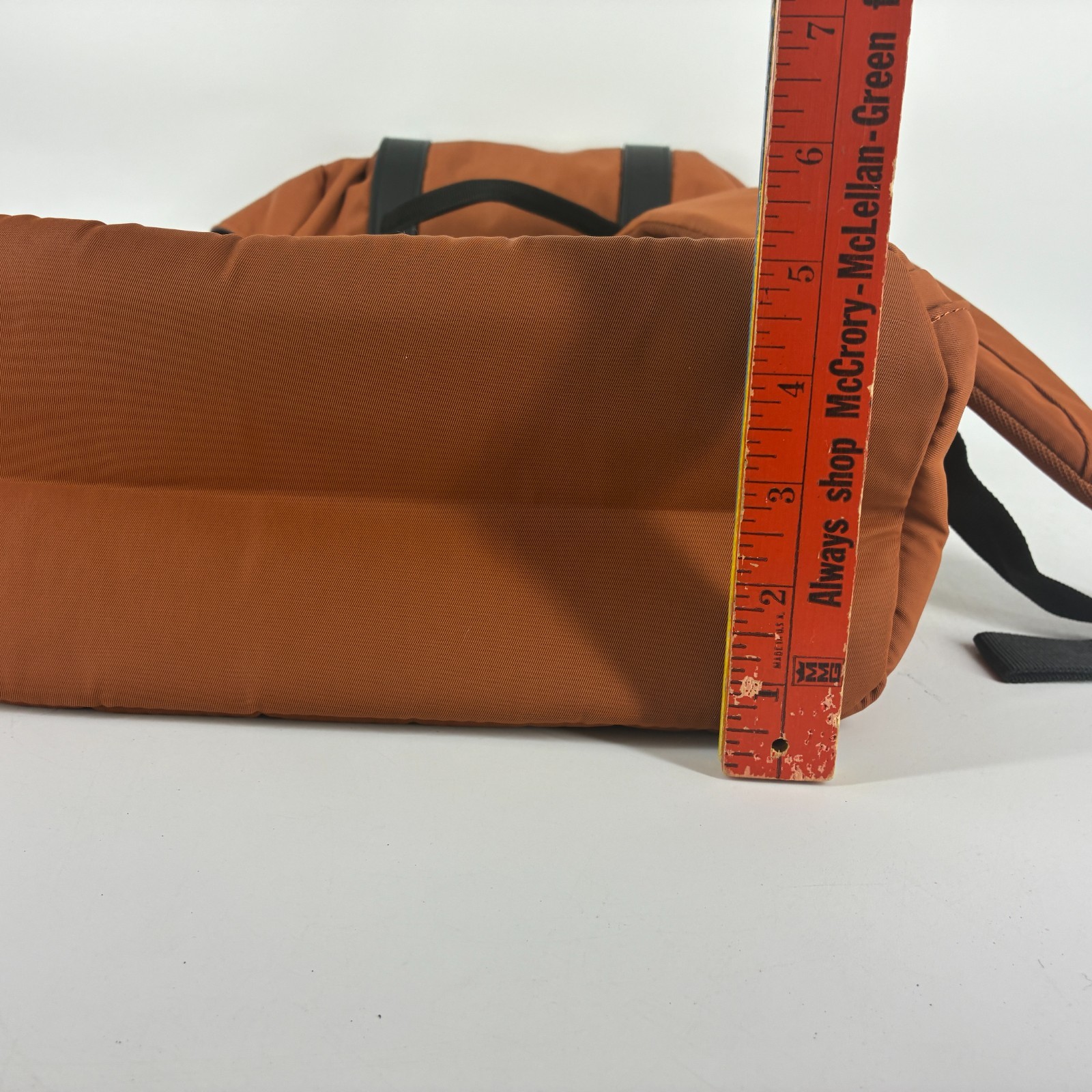 Open Story Fitted Flap Backpack Rust Amber Brown Magnetic Closure