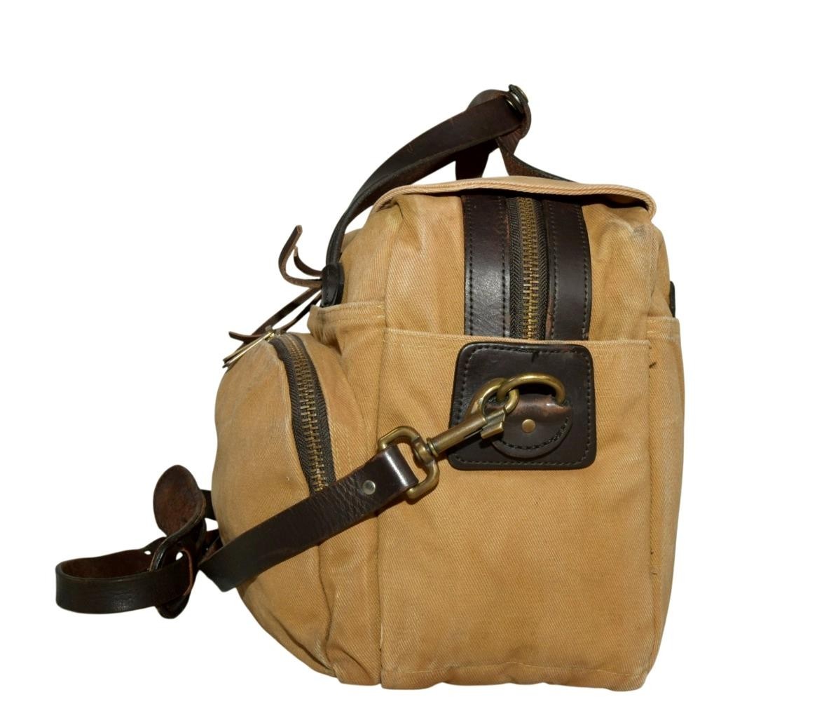 FILSON STYLE NO 258 RUGGED TWILL PADDED TAN COMPUTER BAG MESSENGER BAG OLD STOCK
