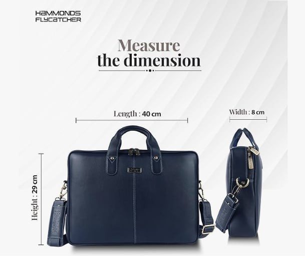 HAMMONDS FLYCATCHER Men Leather Laptop Bag 15.6in Padded