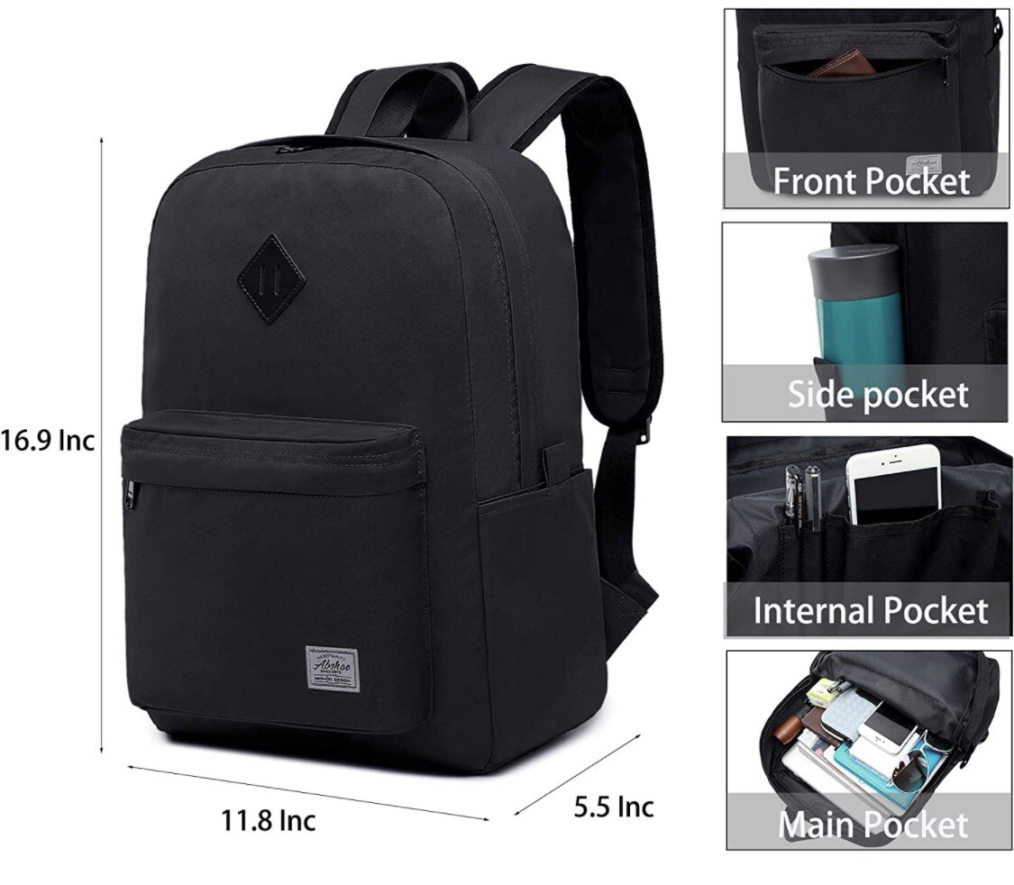 Abshoo Lightweight Backpack for School Classic Basic Water Resistant Yellow