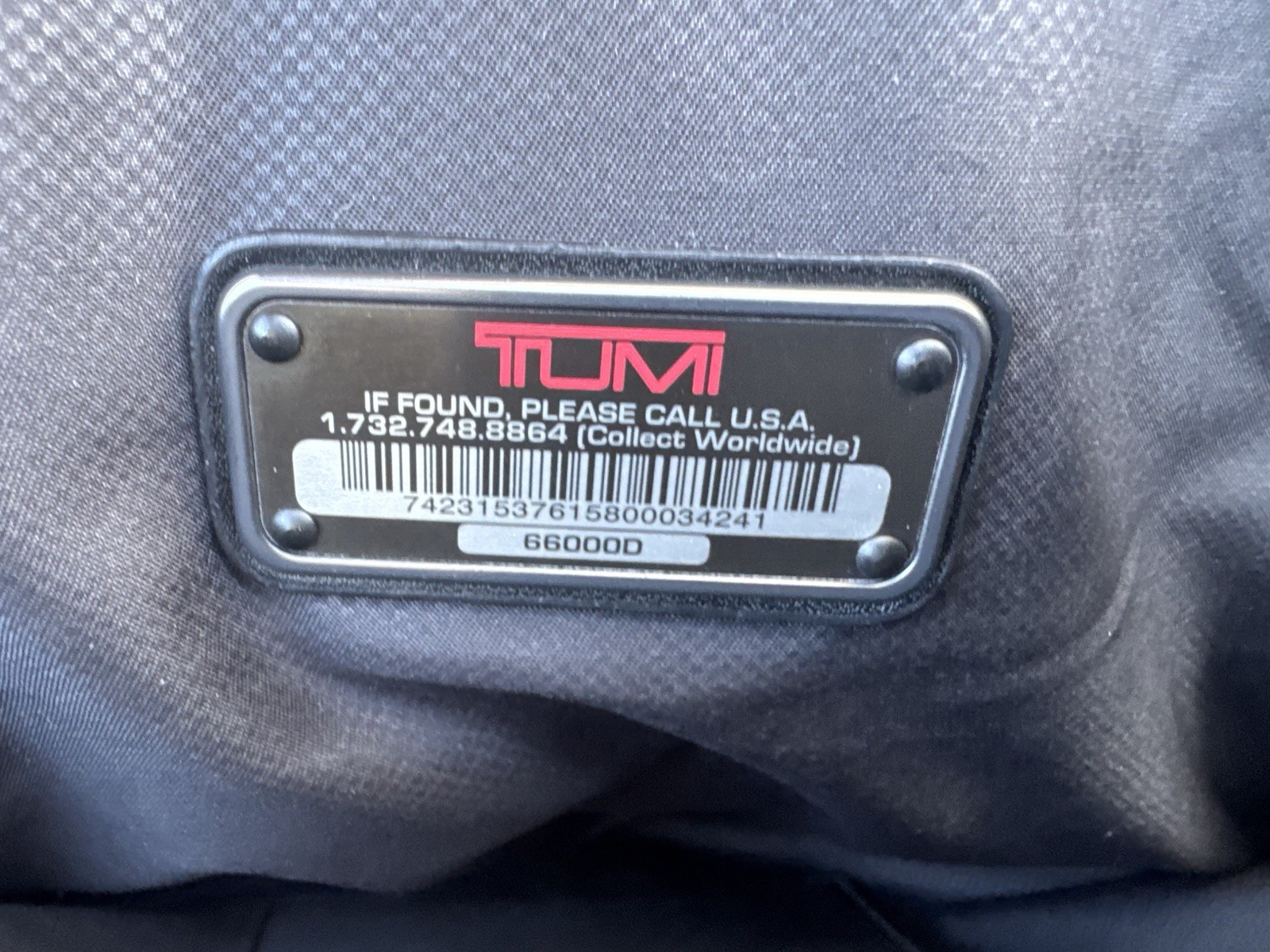 TUMI Harrison Seneca Slim Briefcase Black Nylon Leather Laptop Bag 66000D