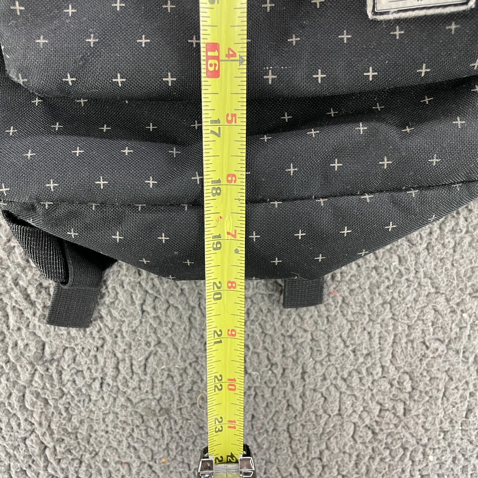 Herschel Pop Quiz Canvas Backpack Black Gridlock Gold Red White Stripe Interior