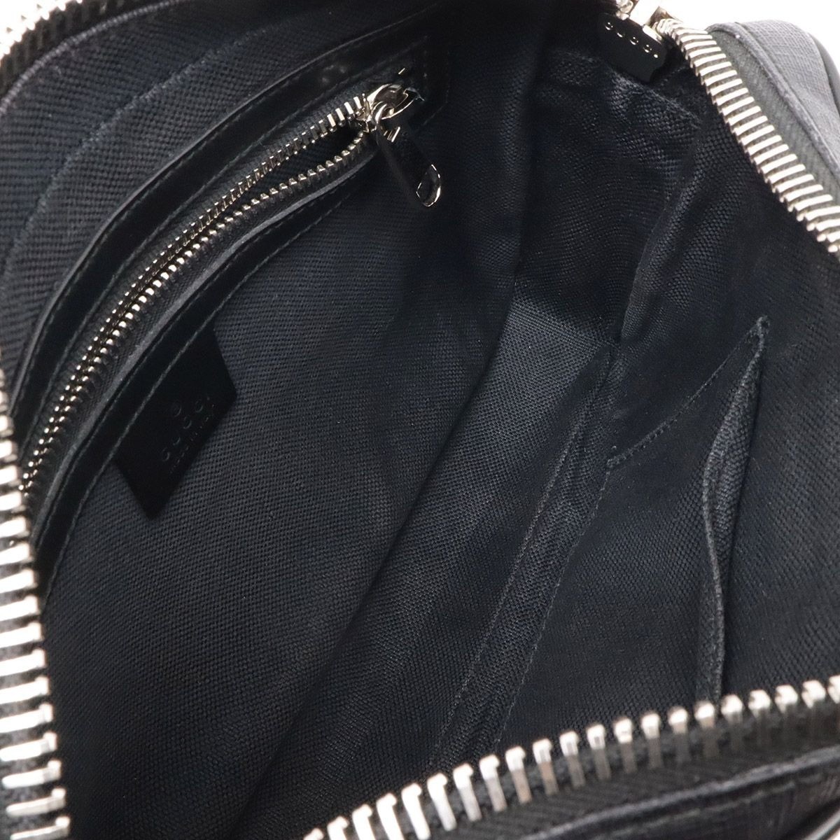 Gucci Black GG Supreme Web Line Waist Bag Body Bag Belt Bag 474293 Used
