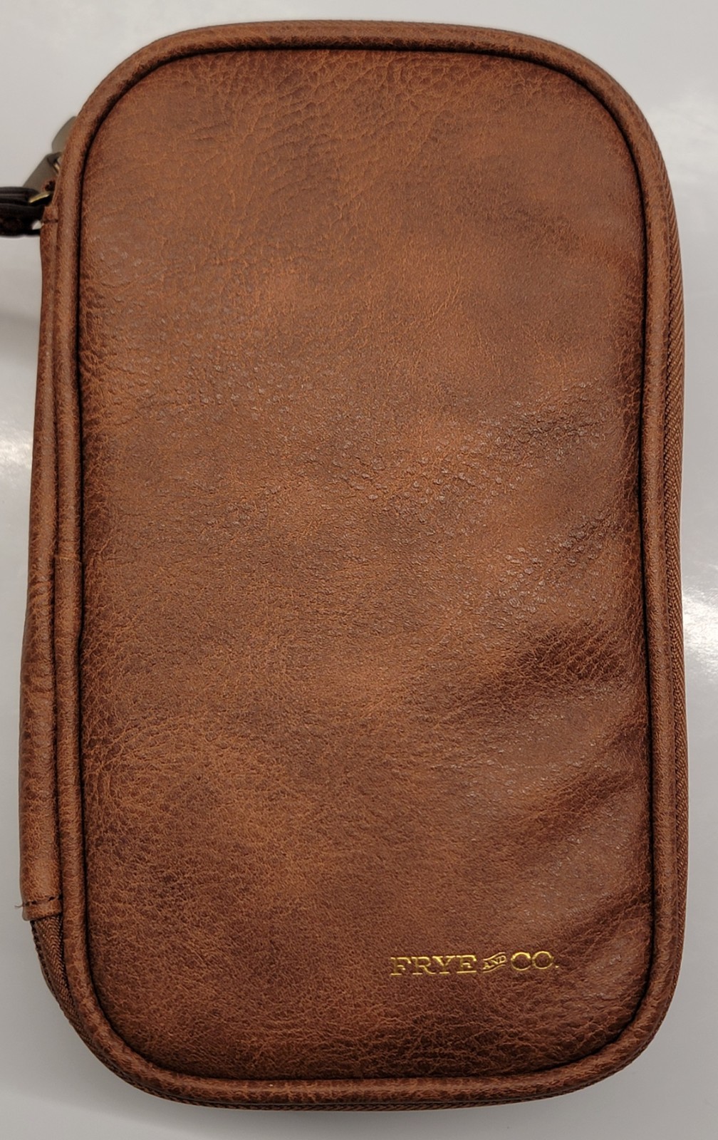 Frye and Co. Vegan Leather Tech Storage Case New In Box 8×4.5″ Brown