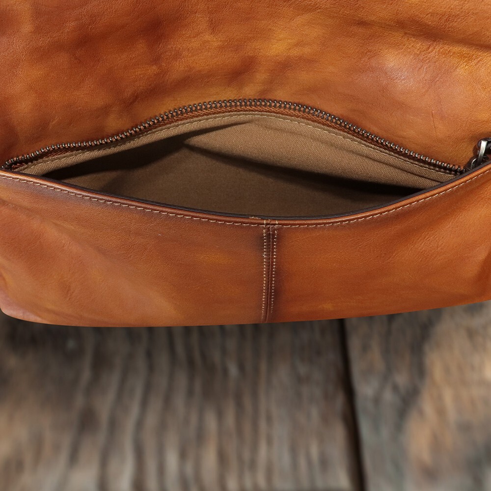 Genuine Leather Messenger Bag for Men Shoulder Bag Clutch bag Crossbody Purse