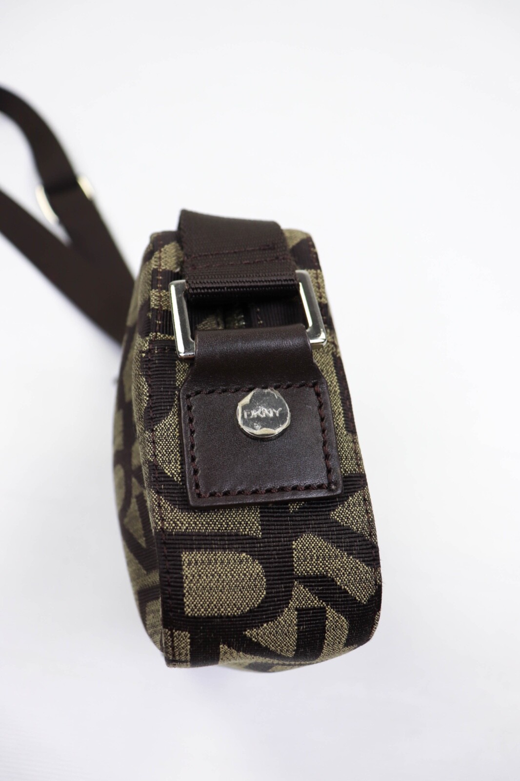 DKNY Donna Karan New York Monogram Brown/Beige Small Crossbody Bag