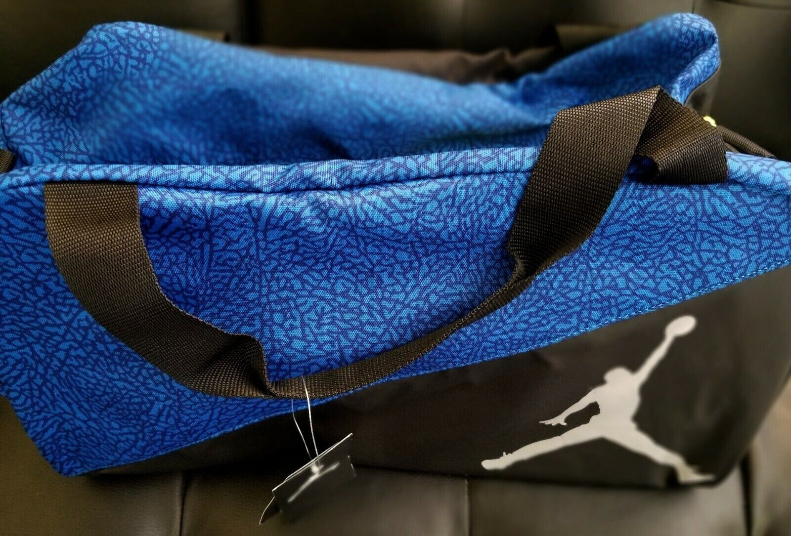 🔥 Jordan Air Jumpman Elemental Duffle Bag Blue Elephant Print Dry/Wet Pocket