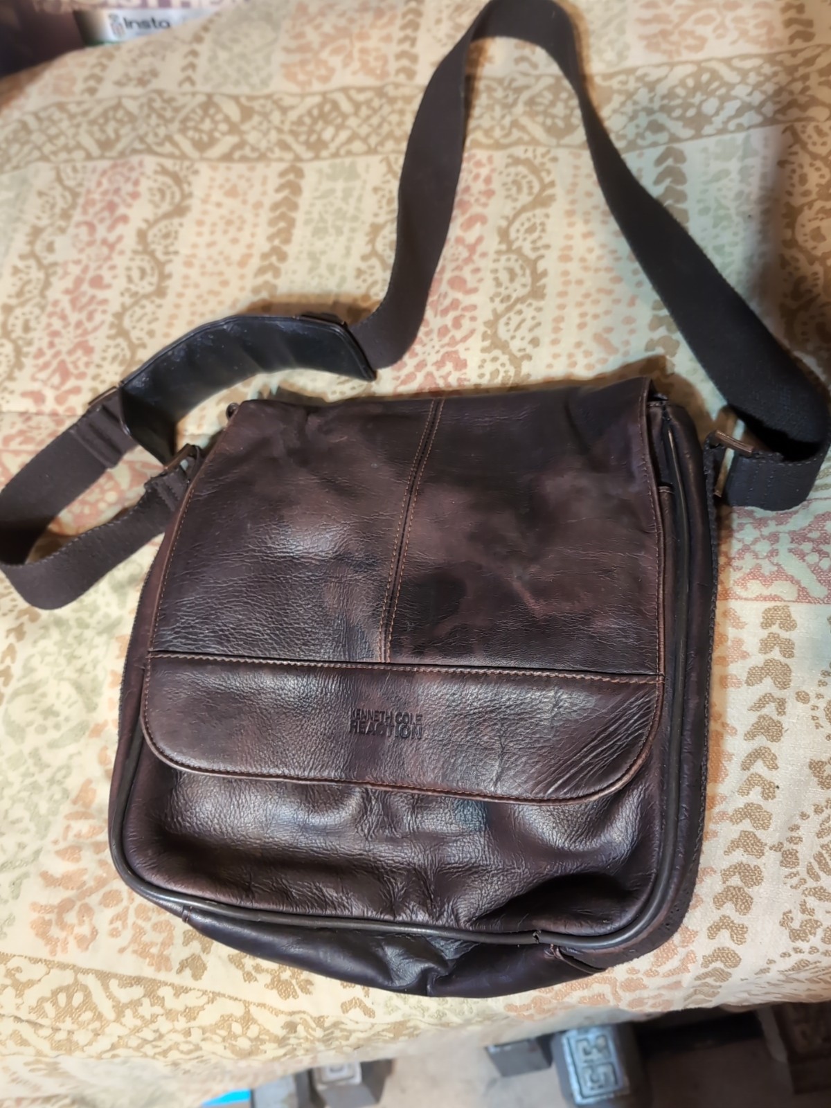 Kenneth Cole Reaction Genuine Leather Bag Brown