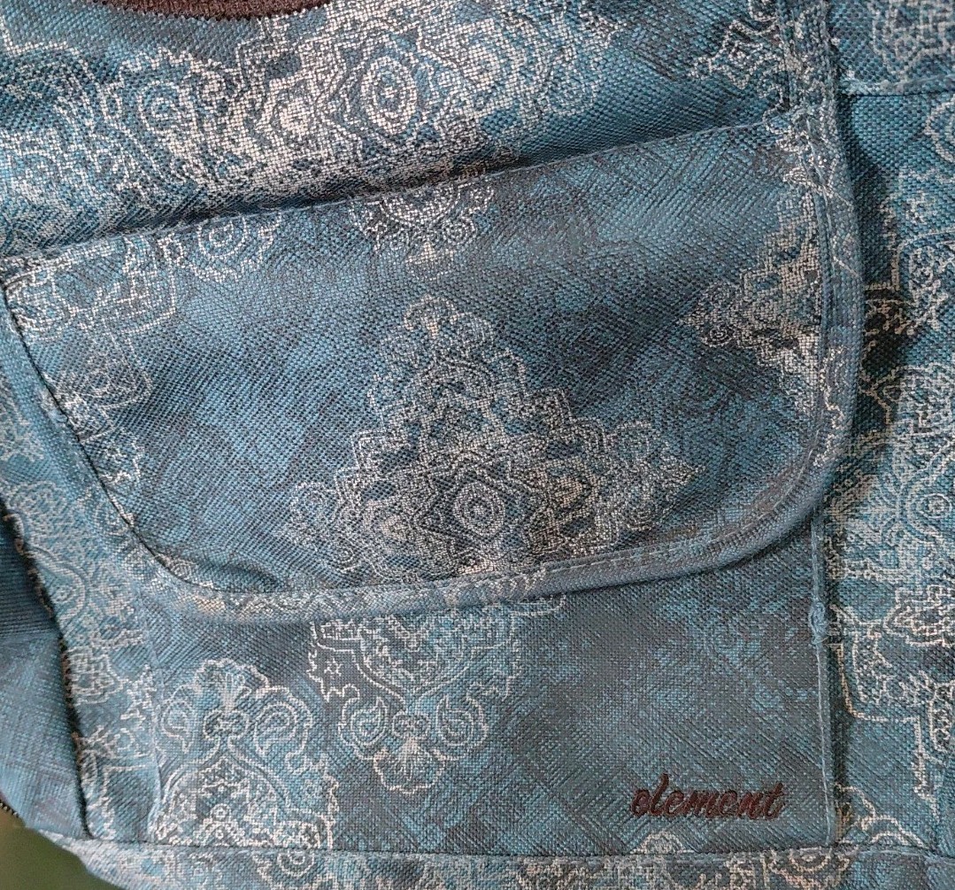 Element Skateboard Backpack Blue Black Skater Bag Logo Zipper Pockets